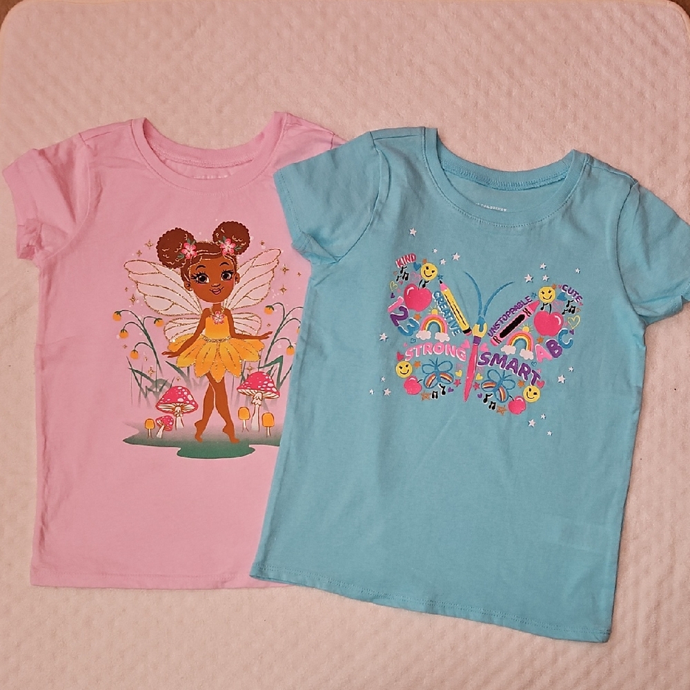 The Children's Place Pink and Blue T-Shirt Set